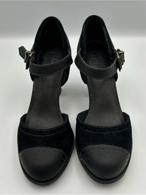 Timberland Earthkeepers Mary Jane Pump Womens 6.5 Black Suede Cap Toe Dress Shoe